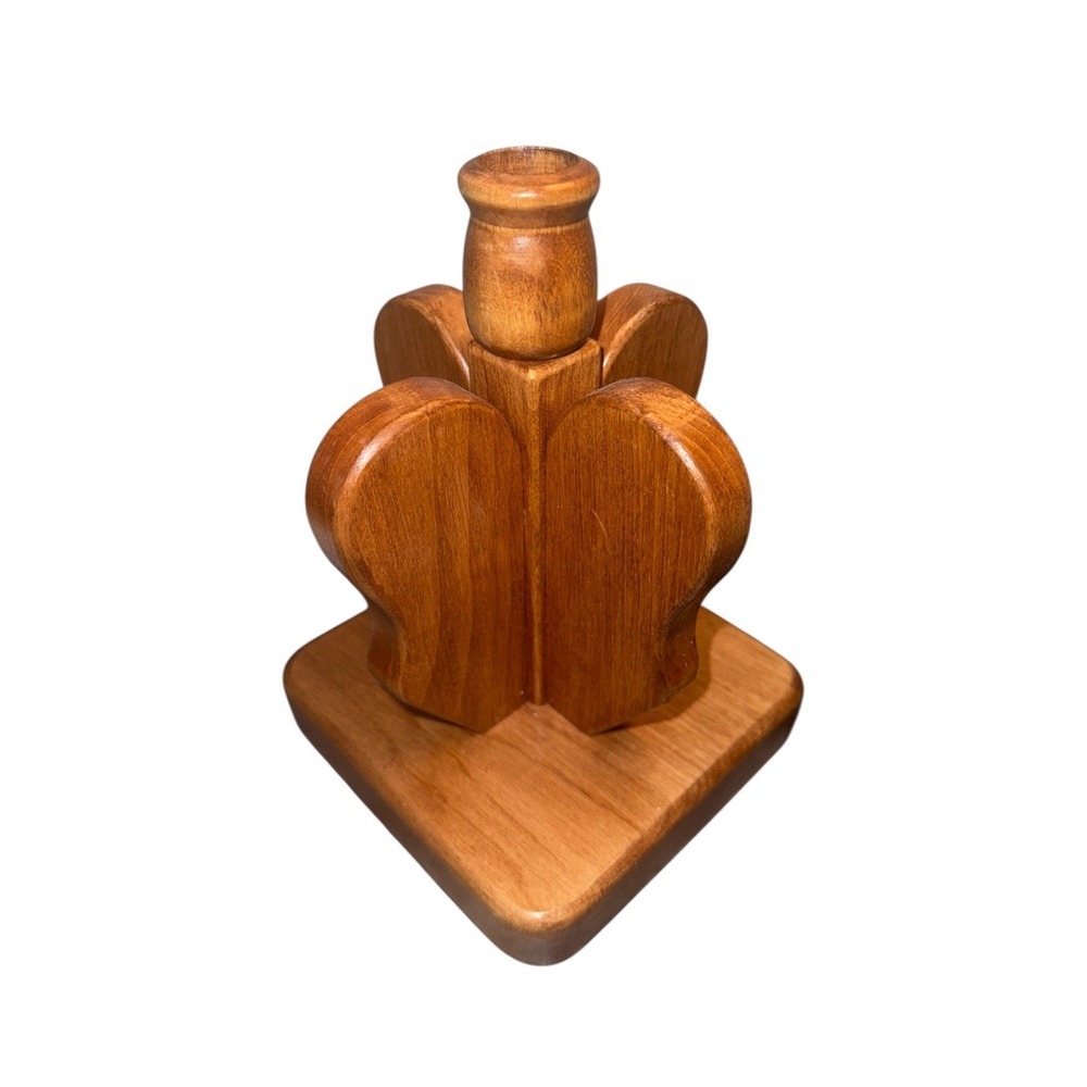 Vintage Wooden Hand Crafted Decorative Candle Holder